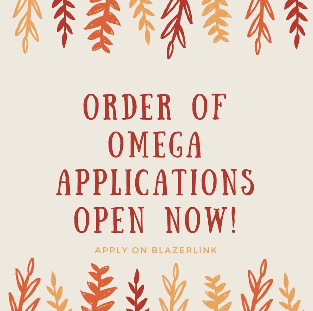 VSU_Panhellenic's tweet photo. Have you thought about joining Order of Omega?《They represent the top 3% of Greeks! 》So don't miss out and apply before October 30th! https://t.co/ZbF7KJaIvZ