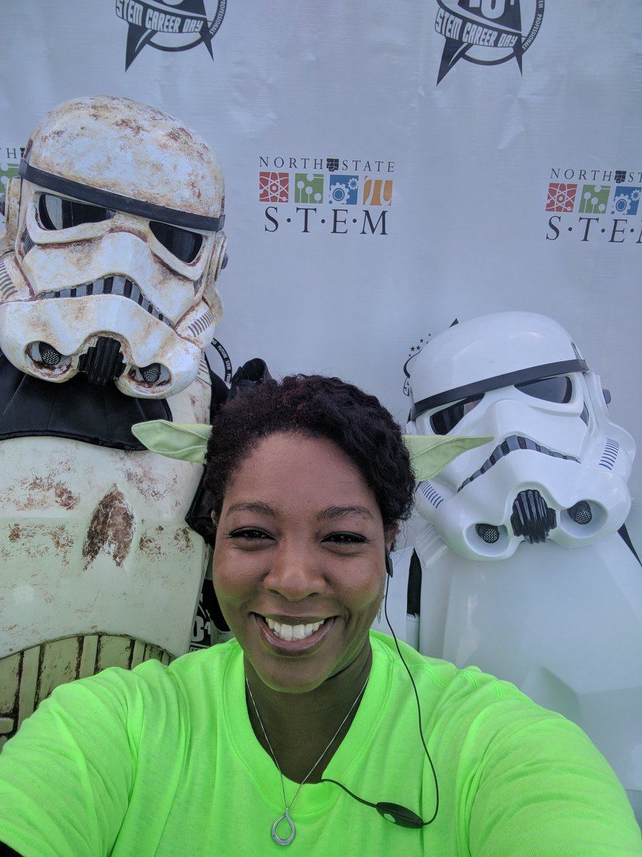 Lori_McNeill's tweet photo. Yay! One of my favorite days of the year. #northstateSTEM career day. https://t.co/ralCakYhmf