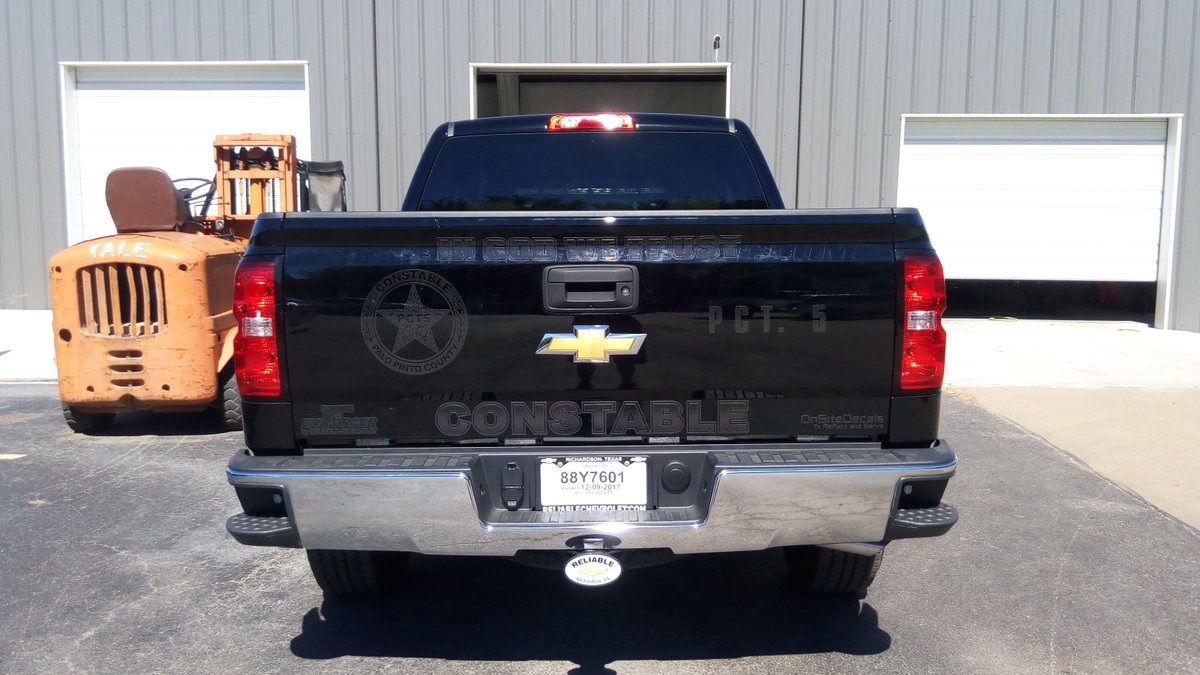Ghost Chevy Silverado for Palo Pinto Constable Pct 5. Done with <a href="/reliablechevytx/">Reliable Chevrolet</a>