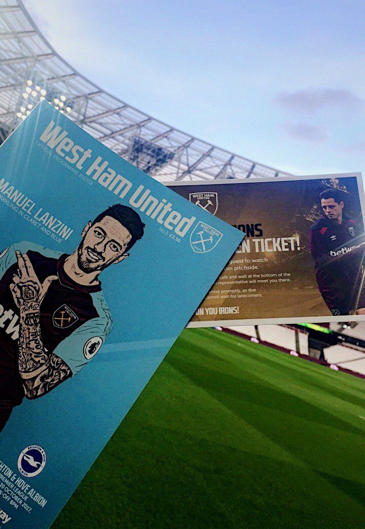Pick up a copy of tonight's match Programme and you could find our Golden Ticket! 🎫  ➡️ whu.london/GoldenTkt https://t.co/XvBg3ZKqbA