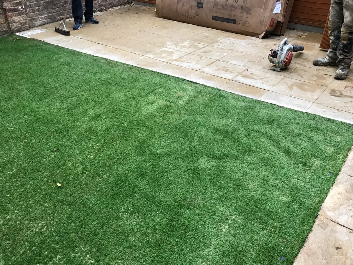 SSurfacing's tweet image. Paving and artificial grass complete