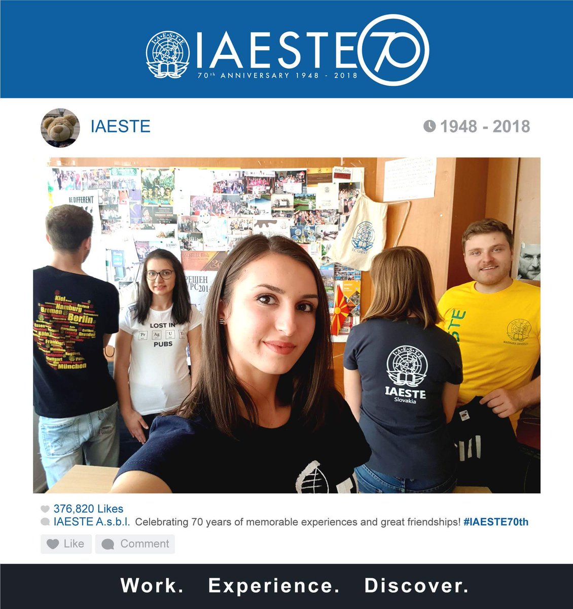 Turning students into engineers since 1948.  #IAESTE  

Happy 70th Anniversary of IAESTE Day!