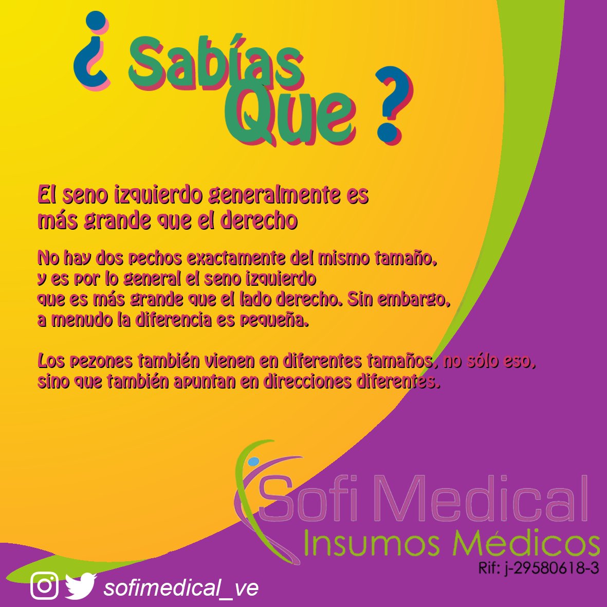 Sofimedical_VE's tweet photo. Estrenando sección, te traemos #ViernesDeCuriosidades #Sofimedical_ve #CuriosidadesSM #SabiasQue #Curiosidades #Datos #DatosCuriosos #senos https://t.co/pqo9o5F9Hk
