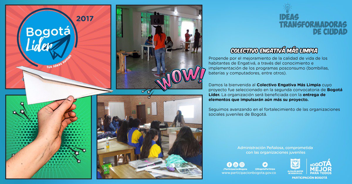 EngativaMLimpia's tweet photo. @Engativalcaldia #EngativaMasLimpia ♻ https://t.co/EDxVSjcLwF