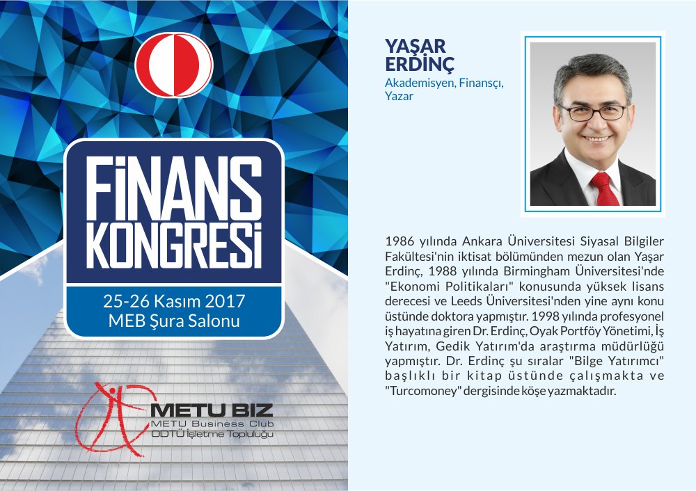 METUBIZ's tweet photo. Yaşar Erdinç 25 Kasım Cumartesi günü, Finans Kongresi'nde bizlerle! @yerdinc65 #finanskongresi https://t.co/0BDggvDjZg https://t.co/QenVNdOzfs