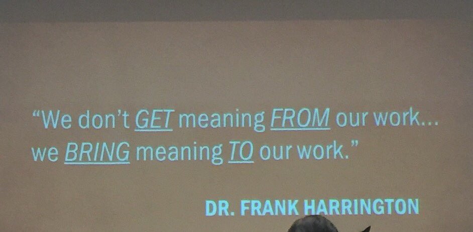 Bring meaning to your work. My takeaway so far from Workmatters conference. #yourworkmatters