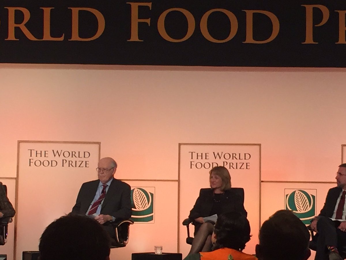 Listening to @cathannkress sharing how universities can solve global food challenges. #FoodPrize17 #CFAES_OSU