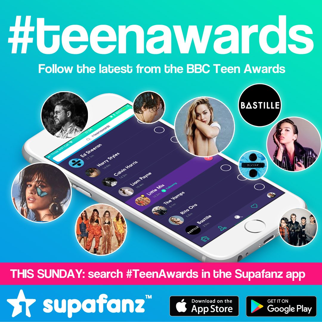 supafanz's tweet photo. Don't Miss the #TeenAwards this Sunday. π€ Feat @LittleMix @Harry_Styles @DUALIPA & loads more. Follow on #Supafanz https://t.co/4bG4V9OLgU https://t.co/wcfrJR6seA