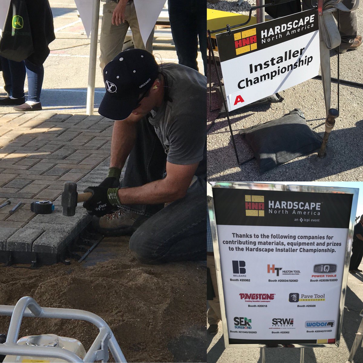 seksurebond's tweet photo. Look! there’s Snap Edge featured in the HNA Installer Championship. 
#hardscapesdoneright #snapedge #hna2017 #hardscapes #pavers https://t.co/8uIdmCwhgn