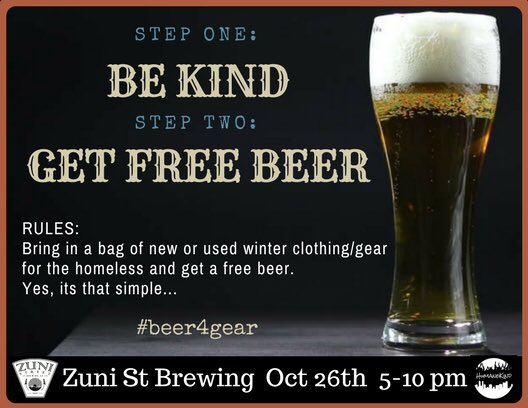 Do you like free beer?!

#beer4gear 

<a href="/4HumaneKind/">HumaneKind</a> <a href="/denverpost/">The Denver Post</a> <a href="/DenverChannel/">Denver7 News</a> @CBSDenver <a href="/KDVR/">FOX31 Denver KDVR</a> <a href="/DenverVOICE/">Denver VOICE</a> <a href="/channel2kwgn/">Colorado's CW2 KWGN</a> @DenverWestword