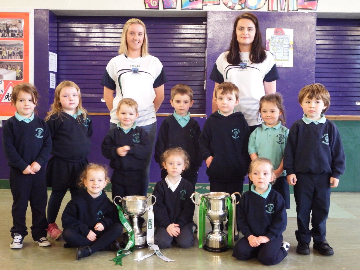 StMartinsPS's tweet photo. We were delighted to welcome Aisling Maguire and Shauna Hamilton (past pupils) with silverware recently won by @FermanaghGAA Ladies. https://t.co/zHx04wv8K9