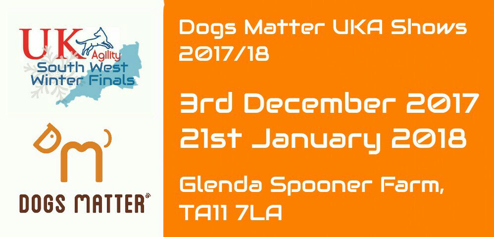 DogsMatterDevon's tweet photo. Dogs Matter @UKAgility shows in Somerton now live for entries via https://t.co/scRodNH6ta https://t.co/5A7L1GuD5j