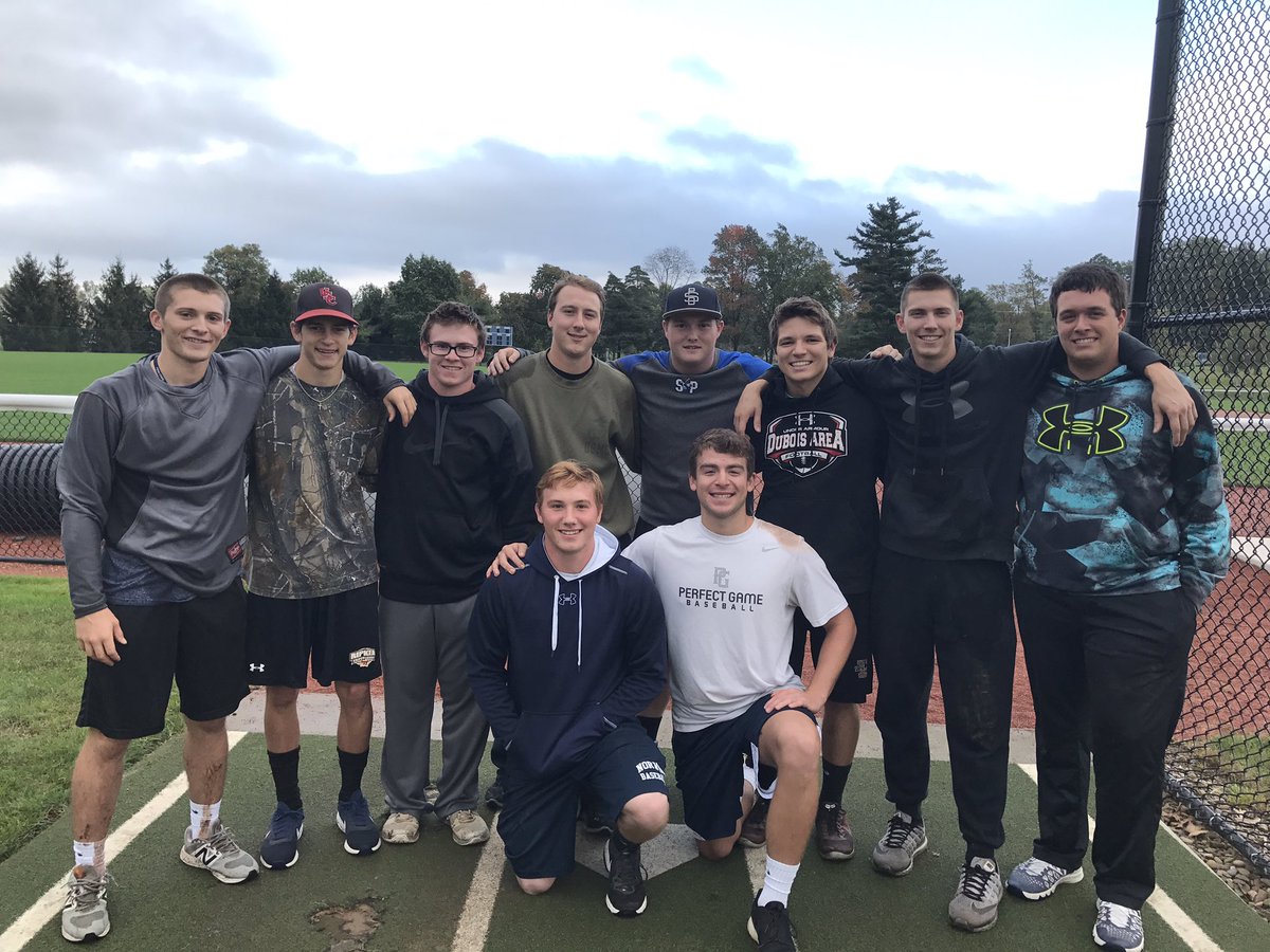 BehrendBaseball's tweet photo. Rookies putting the field to bed for the fall. #psb4life #teammates https://t.co/zCPXWCDw8n