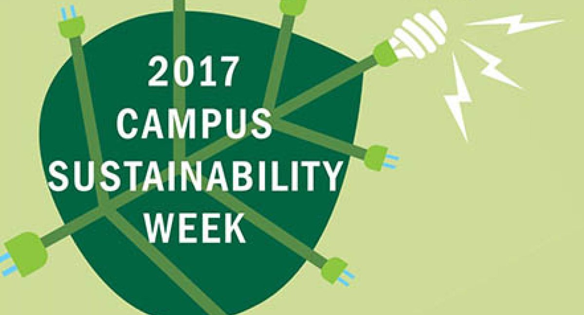 UTGreenCorps's tweet photo. Happy Friday, everyone! Remember that Monday is the kickoff for 2017 Campus Sustainability Week! See more info here: https://t.co/BiPwZXVTSi https://t.co/Dvga4IdaRG