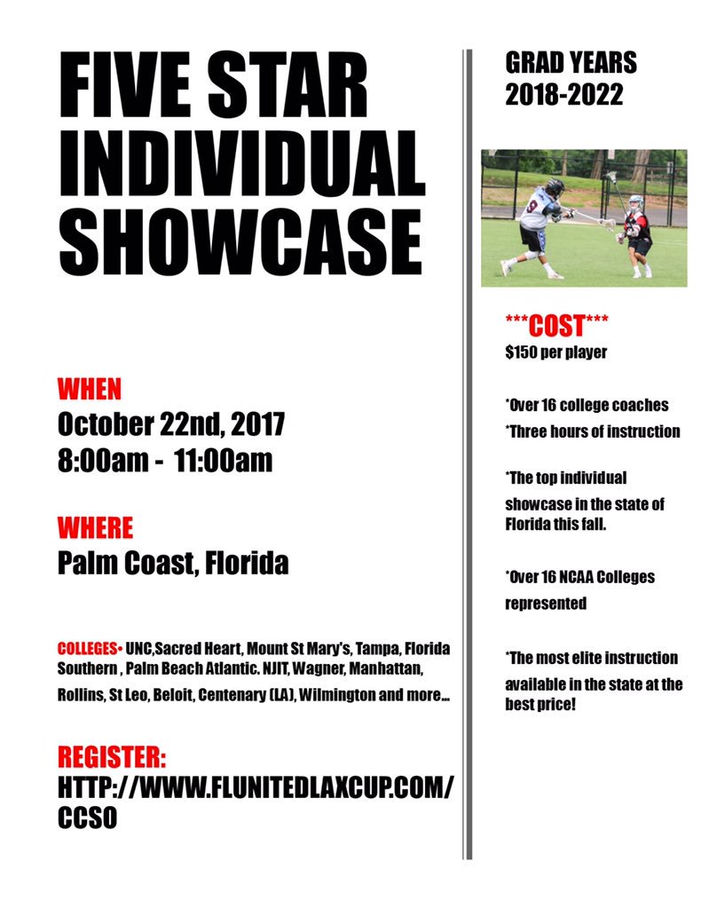 FiveRecruiting's tweet photo. All will be attending the first ever 5 Star Showcase this weekend. Still time to register. @FloridaLX @StealthHSLax @FloridaXtreme https://t.co/dogcehDbLe
