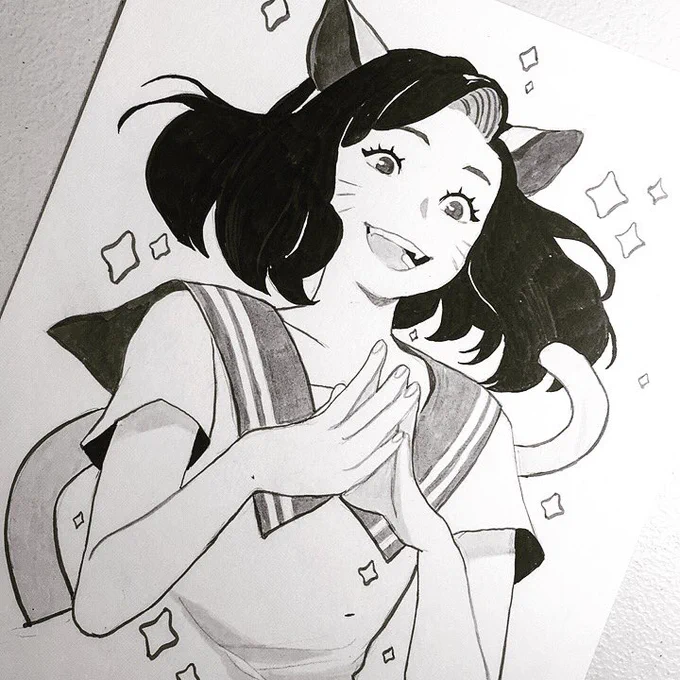 Inktober Day 17 : Graceful  🐈
#inktober #inktober2017 #inktober17 