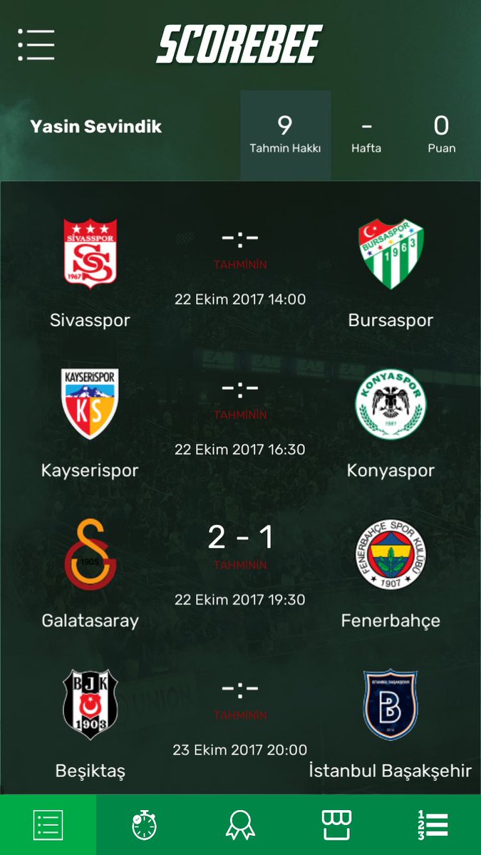 sevindik20's tweet image. #SCOREBEE