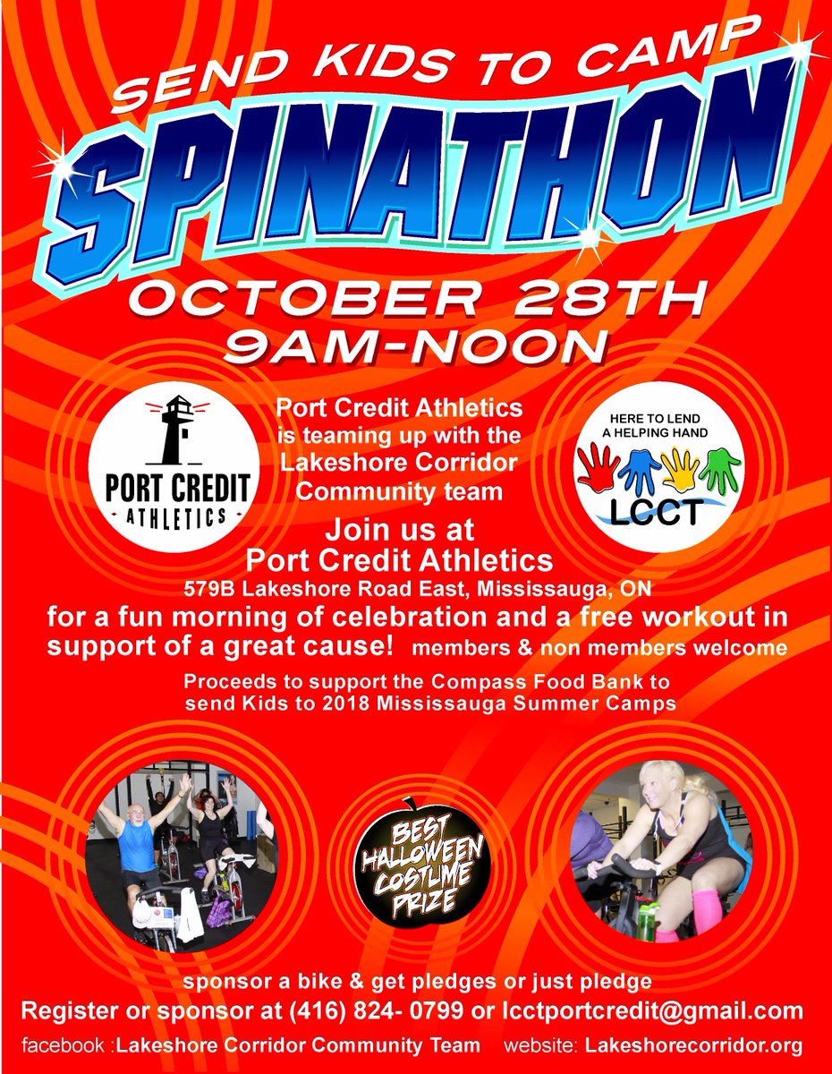 Mark ur calendars for this Spinathon to raise funds for the <a href="/CompassFoodBank/">The Compass Food Bank & Outreach Centre</a> "send kids to cake' program! #ward1derful <a href="/JimTovey/">JimTovey</a> @Food_Bank