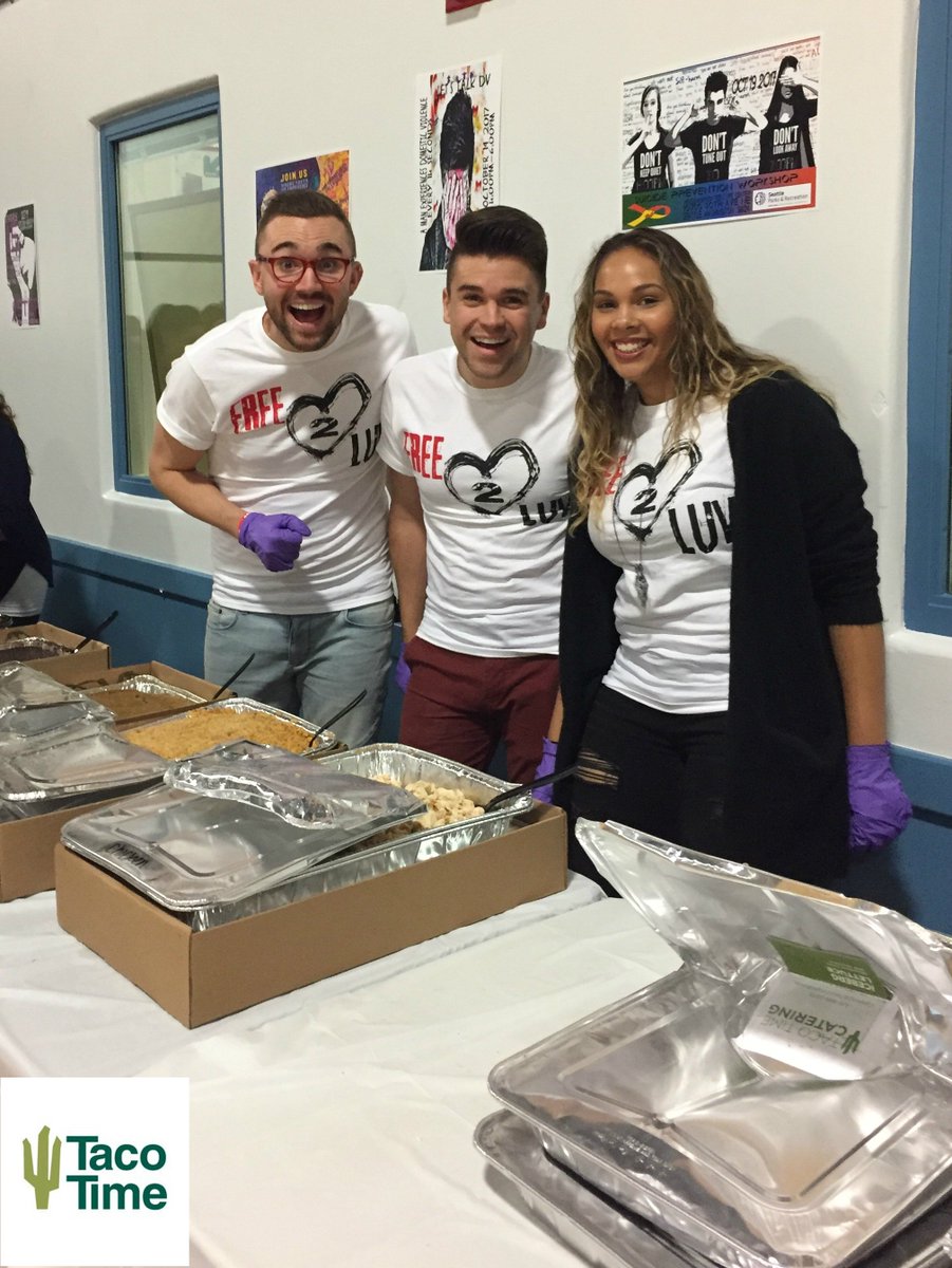 FREE_2_LUV's tweet photo. #FF @TacoTimeNW Thanks for being an amazing partner for community change! Your taco bar rocked our #NoTime4Hate event with @SeattleParks! https://t.co/ZDa25iyTu7