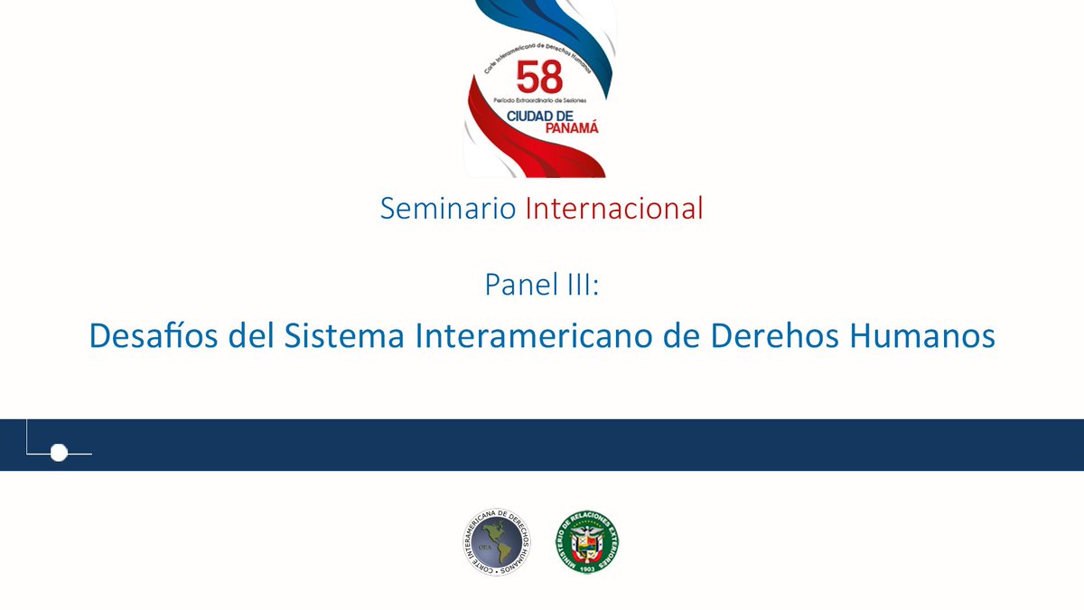 CorteIDH's tweet photo. Panel III. Desafíos del Sistema Interamericano de Derechos Humanos. Inicia en 10 minutos.  https://t.co/ZPJMA4CLzn #58PES https://t.co/ehnJmc0FE4