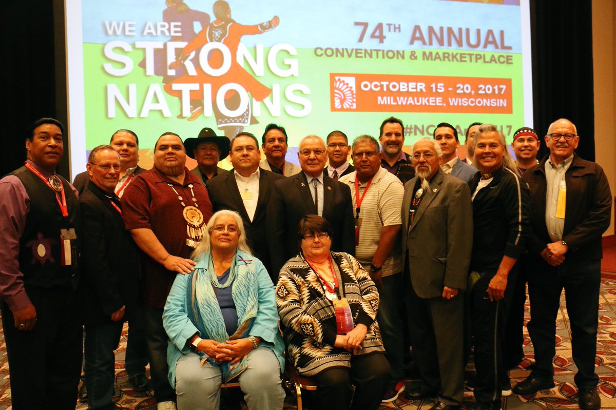 NCAI1944's tweet photo. Congratulations to the newly elected Executive Committee of the National Congress of American Indians! #NCAIAnnual17 https://t.co/5OarOdt1Xl