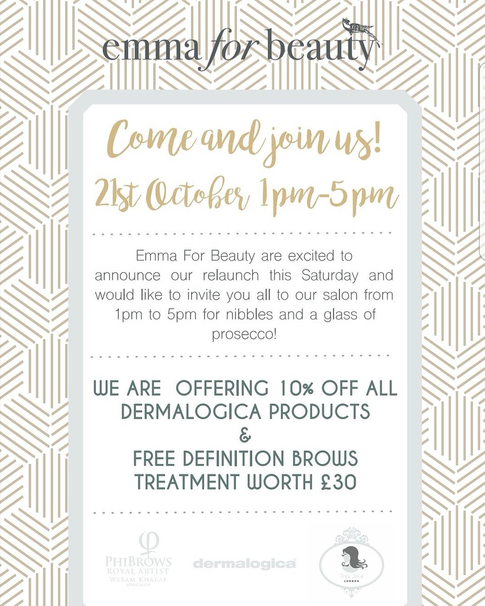 Everybody if your in the Bethnal Green area 345 Bethnal Green road (opposite Nandos)) pop into Emma for beauty for their re-launch ! #beauty