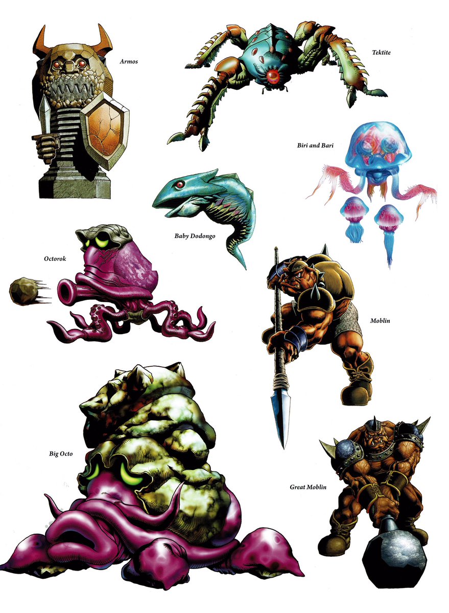 The Legend of Zelda: Ocarina of Time - enemy illustrations.pic.twitter.com/...