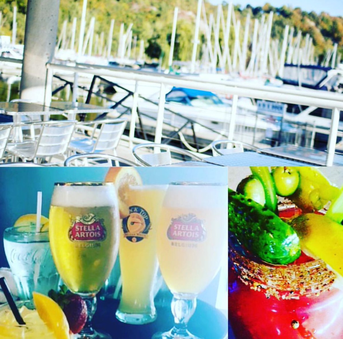 Dogfishpub's tweet photo. It’s Fall they say. This looks about right! RIGHT?! 🍷🍺🌞 #summerforever #beautiful #weather #caesers #beers #scarbluffs @BluffersMarina # https://t.co/QSuTOsvy4v