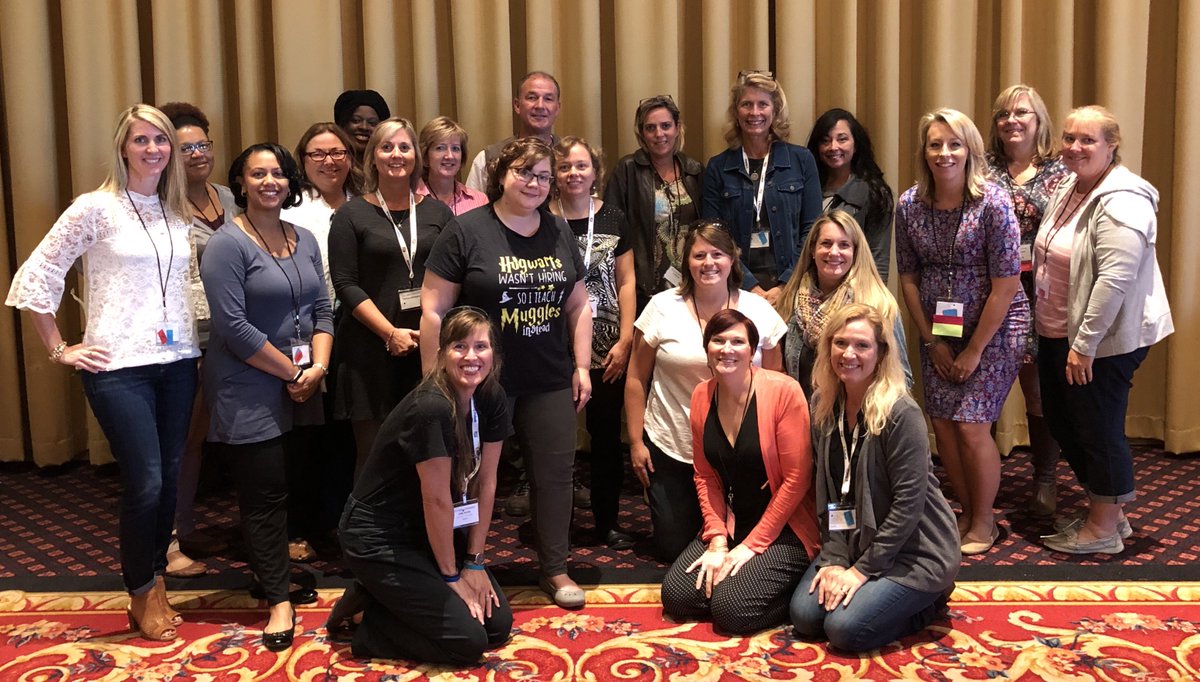 calvertnet's tweet photo. Here are all of our media specialists at the MASL conference, plus English teacher Michelle Stover! #MASLMD17 https://t.co/GDMaADtL3i
