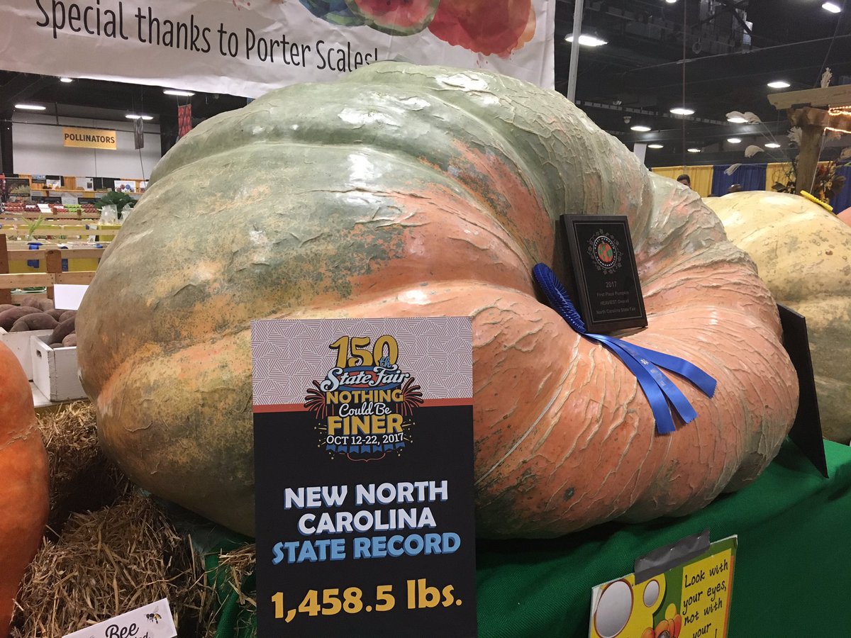 Garaginize's tweet photo. Last weekend of the @NCStateFair ! Be sure to check out the record breaking pumpkin. 
#NC https://t.co/cTa6UYN9eX