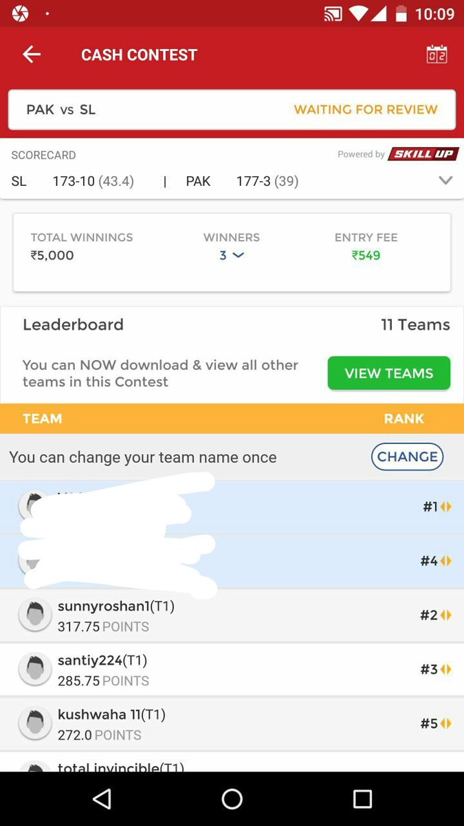 Fantasy_Guruu's tweet photo. A very big Congrats to all my #paidusers,What a #game for u,
Hope same winnings in next match to
#PAKvSL #JLTCup #Dream11 #cricket #INDvNZ https://t.co/S8HZH5lQAX