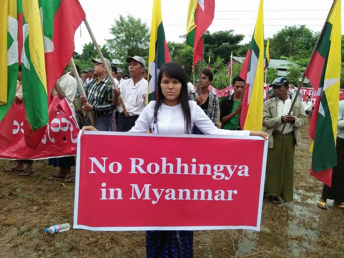 #Rohingyas are not Myanmar.They called themselves as Rohingya. There are no such people in Myanmar history and census.