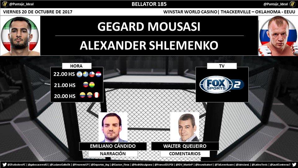 Puntaje_Ideal's tweet photo. #MMAxFOX | #Mousasi🇮🇷 vs. #Shlemenko🇷🇺
Rel: @EmilianoCandido | Com: @wqueijeiro
#Bellator185
Dale RT https://t.co/pC0PmP8X3x
