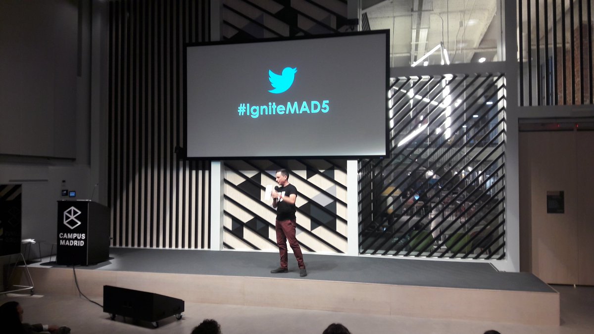 soyanadiaz's tweet photo. Comienza #IgniteMAD5 en @CampusMadrid y pinta muy bien con el gran @jaimeirastorza entre los participantes y la super-visión de @ign_arenas https://t.co/LoQlHG5hvG