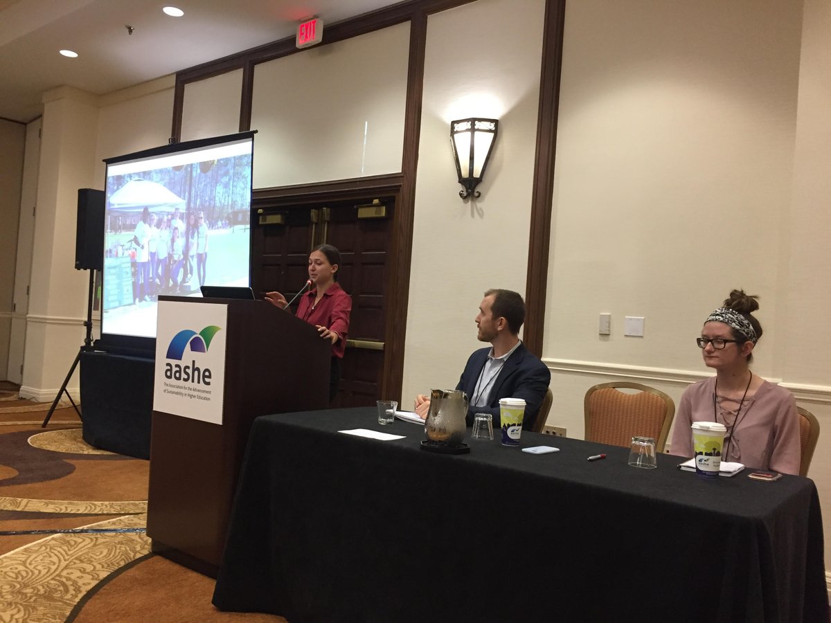 RE_volv's tweet photo. Thanks 2 @CCUChanticleers 's #SolarAmbassador team Cat Sweeney, Maria Karahalios and Dr. Pam Martin for representing @RE_volv at #AASHE2017! https://t.co/vSGKVyHUUP