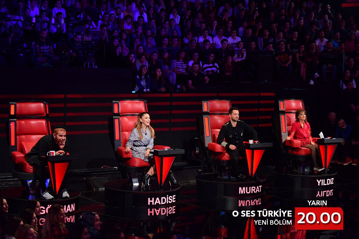 OSesCocuklar's tweet photo. #OSesTürkiye yeni bölümüyle yarın akşam 20.00’de TV8’de sizlerle! @Hadise @MuratBoz @gokhanozoguz @YildizzTilbee https://t.co/E0xs1iHCy3