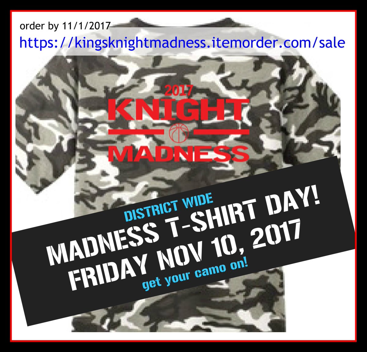 pjwolfpk6's tweet photo. @JFBKnights @JFBPTO @CISKnights @SLE @KMEKnights RT spread the word! #KM2017 shirts are here! https://t.co/MlReuhVg9X https://t.co/0YGAFvoxUj