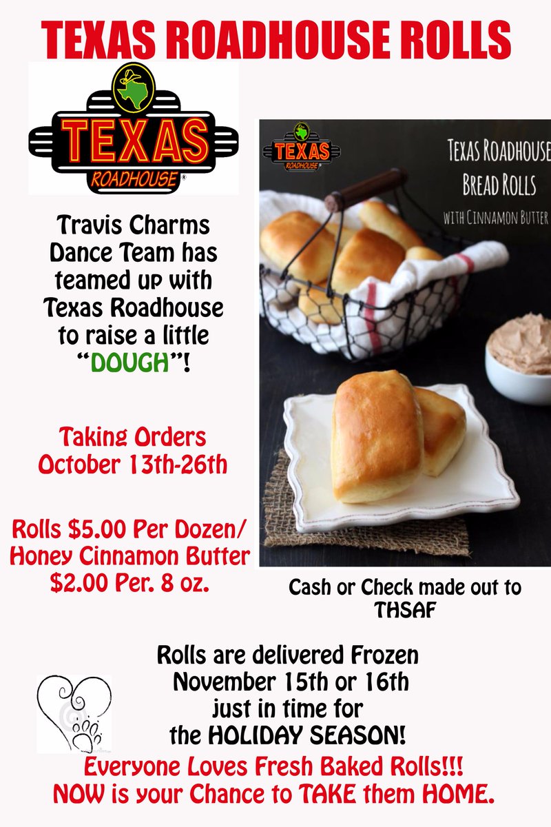 Texas Roadhouse Rolls Fundraiser Asking List