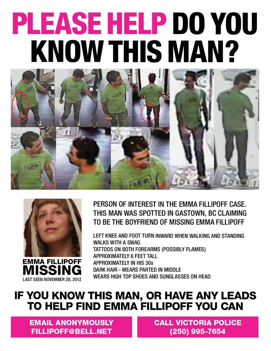 AnneGavin3's tweet photo. RT https://t.co/8bkgdnxvMx Emma Fillipoff to be featured on Oct 22, on Generation Why Podpast #EmmaFillipoff #missinginBC #VictoriaBC https://t.co/Nrp4GfYZKc