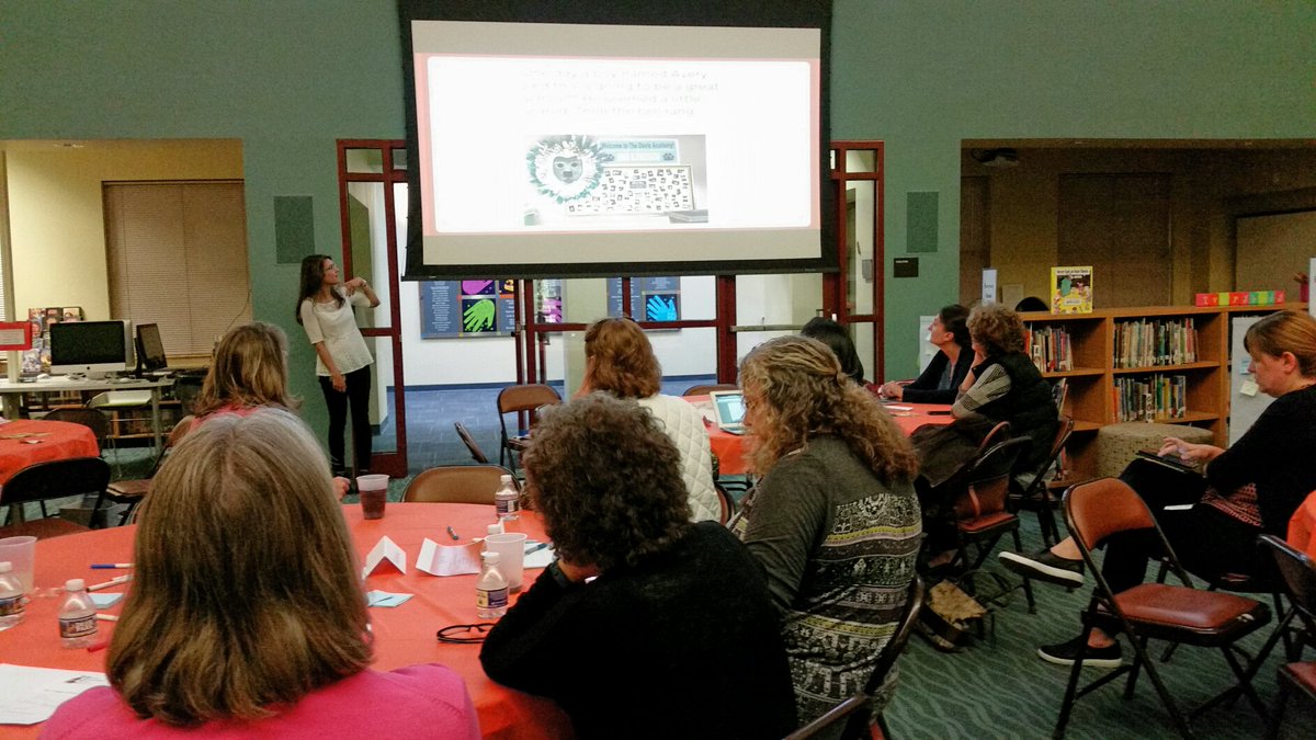 GISLibrarians's tweet photo. #GISLibrarians learning about creative student projects at Davis Academy. https://t.co/2MeZcqrm4v