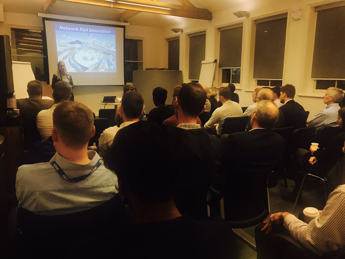 V_IssacLangford's tweet photo. The inspirational #Helen Samuels speaking to a full house @Arcadis, #YRCE @RCEAssoc about the exciting future and innovation @networkrail https://t.co/RgwpO0vRZD