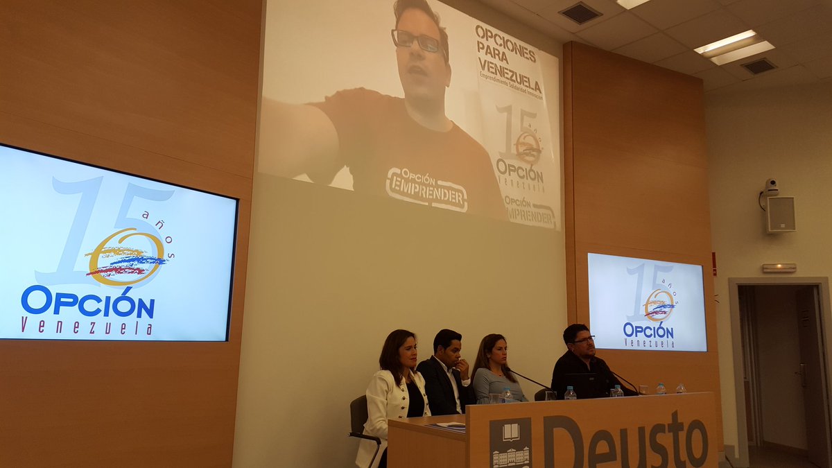 GlezPernia's tweet photo. El gran @Felixxi nos comparte su experiencia como emprendedor al frente de Opción Venezuela en @deustoCampusSS #OPVSanSebastian #OPV2017 https://t.co/oJIjLntROk