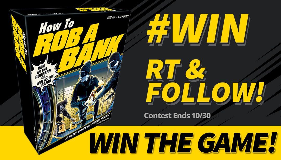 #WIN How To Rob A Bank Game! RT and FOLLOW US for your chance to win a copy! #giveaway #boardgame #HowToRobABank buff.ly/2yCRaB3