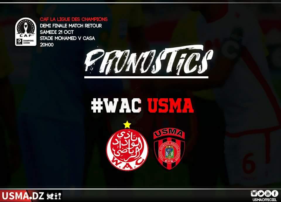 USMAofficiel's tweet photo. ⏳ J-1 #WACUSMA 
Donnez vos pronostics sur le match 🤔
#CLCAF #UnisNousSommes #USMA17 🔴⚫🔴⚫ https://t.co/PXEr6K5Z3r