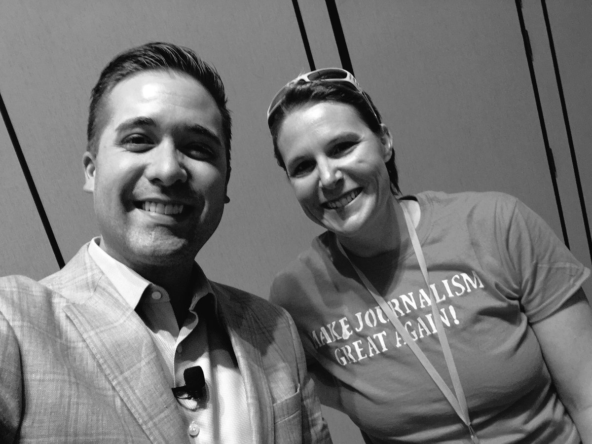 KyleClark's tweet photo. Talking journalism, ethics, and accountability with a few hundred fine Coloradans at #RMSC17. And Reva wore the greatest shirt ever. https://t.co/KvIGfWEAyR