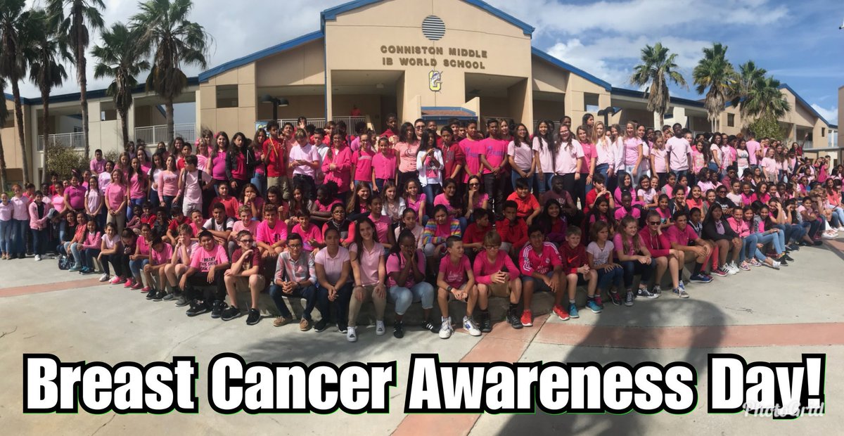MyAVIDtude's tweet photo. Breast Cancer Awareness Day @ConnistonMiddle! A school-wide support. @breastcancernow @pbcsd @Supt_Avossa @AshleighWalters @AmericanCancer https://t.co/estyZiPQ31