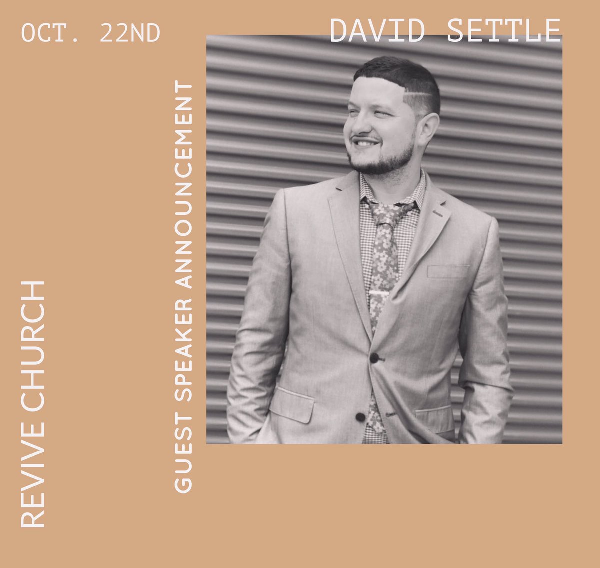 ReviveChurchHou's tweet photo. David Settle will be in the house this SUNDAY! You don't want to miss it! See you at 5pm! #DavidSettle #guestspeaker #sundayfunday https://t.co/Z25mLORm4w