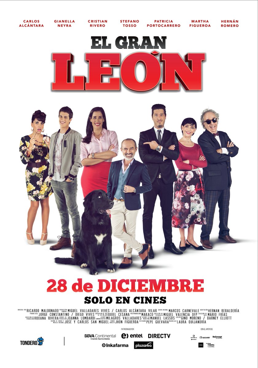 Tondero's tweet photo. ¡Este es el afiche oficial de #ElGranLeón🦁! La comedia familiar del año, ¡no te la pierdas! ¡En todos los cines desde el 28 de diciembre! https://t.co/nolaWU6Una