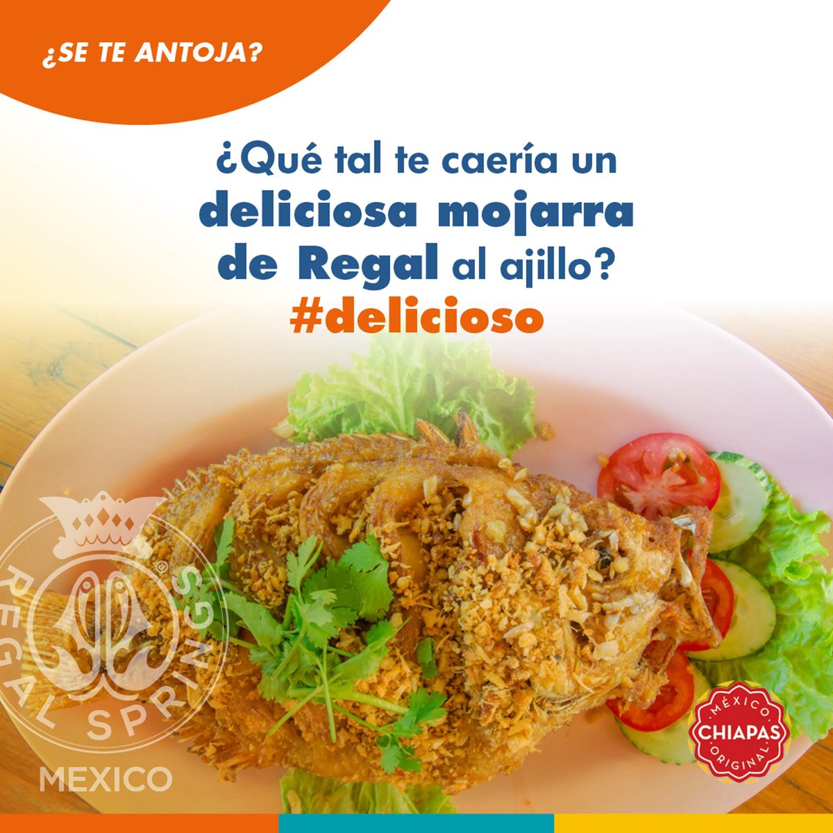 ¡#TGIF amigos y amigas! Y es un gran día para degustar una deliciosa mojarra Regal al ajillo. ¡Regal es #REALmente deliciosa! #HechoEnMexico