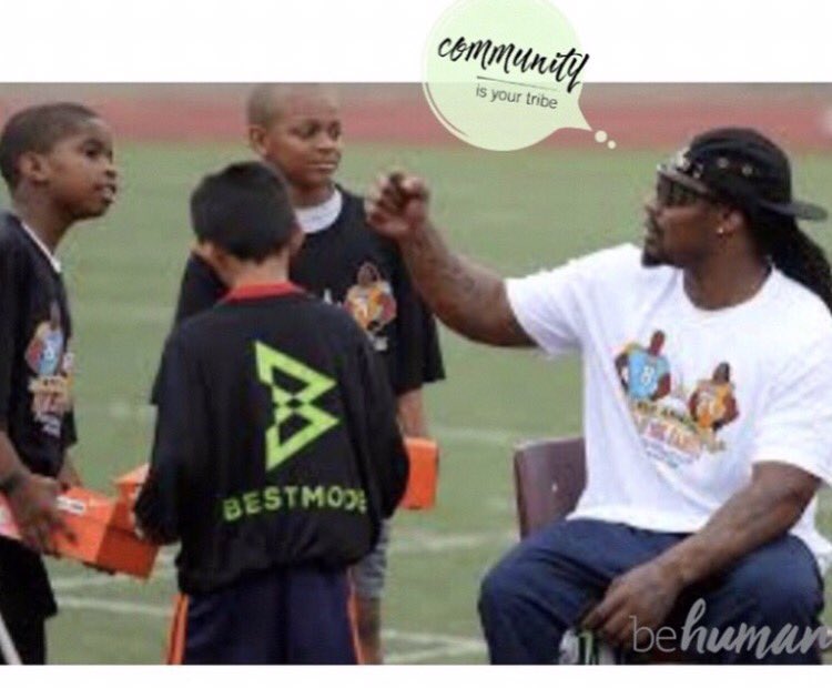beHuman (@behumanapp) on Twitter photo We're blessed to share a mission with beHuman ambassador, <a href="/MoneyLynch/">Marshawn Lynch</a> who's legitimately all about community action #bethesolution #beHuman We're blessed to share a mission with beHuman ambassador, <a href="/MoneyLynch/">Marshawn Lynch</a> who's legitimately all about community action #bethesolution #beHuman